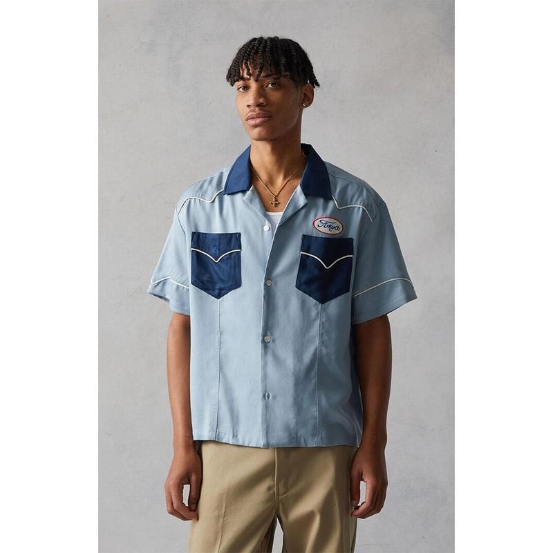 FORD Men's Embroidered Western Camp Shirt Hoodie, Sweatshirt | PrintMintTees.com
