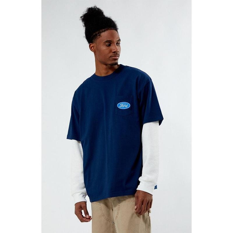 FORD Men's Patch Pocket T-Shirt - Multicolor Hoodie Sweatshirt | PrintMintTees.com