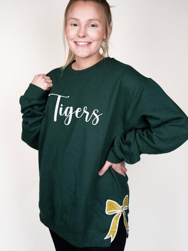 FOREST  Embroidered Side Bows Unisex NuBlend Crew Sweatshirt Shirt Hoodie | PrintMintTees.com