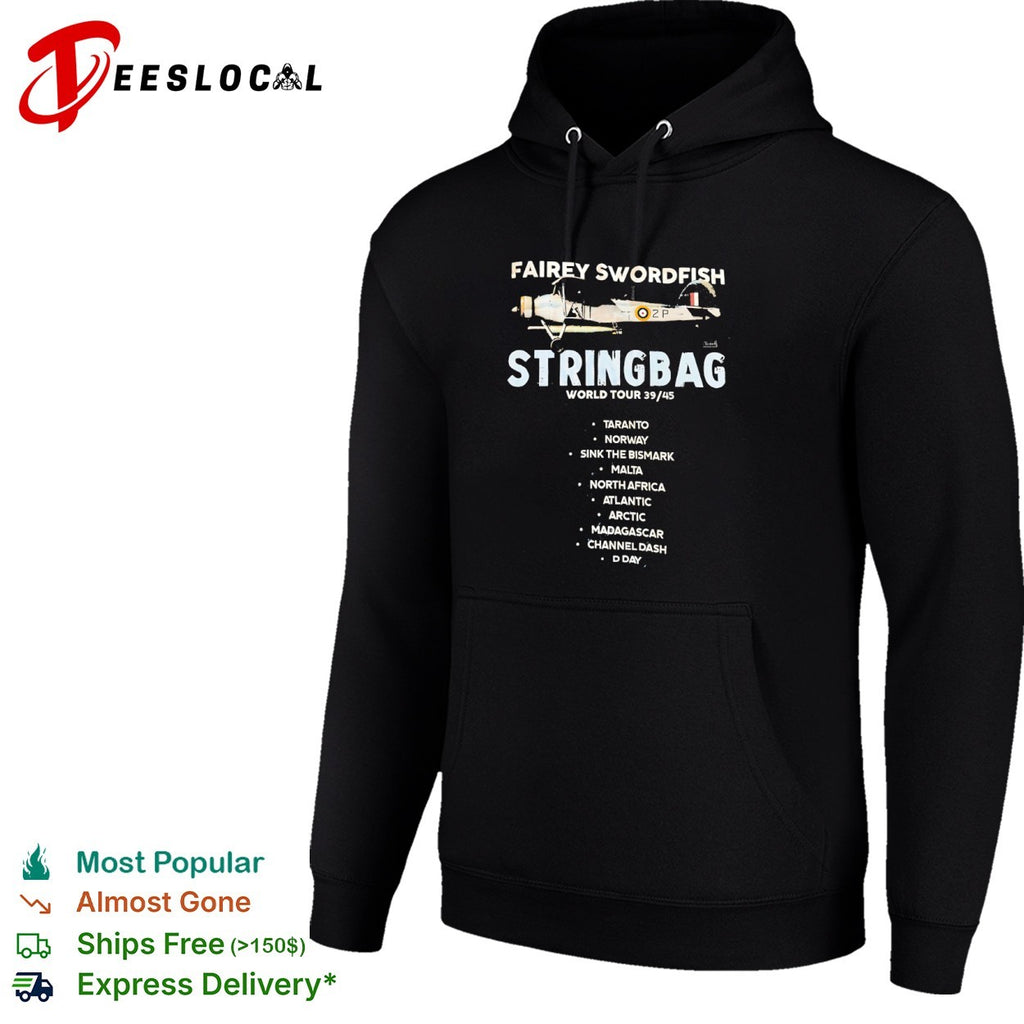 Fairey Swordfish biplane aircraft Stringbag world tour shirt