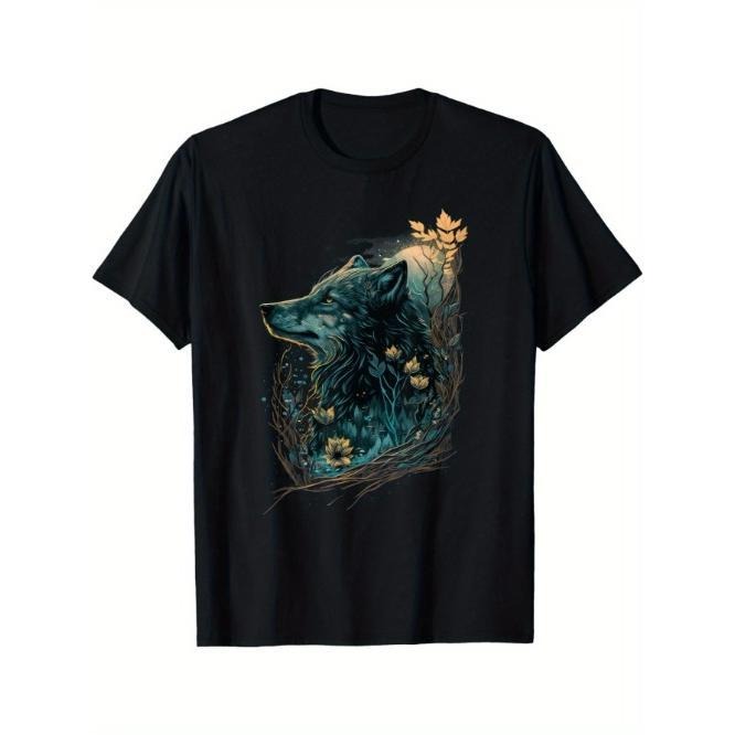 Fairycore Floral Wolf | Aesthetic Girls Dark Grunge Wolves T-Shirt Made in USA Hoodie Sweatshirt | PrintMintTees.com