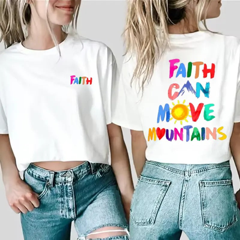Faith Can Move Mountains Unisex T-Shirt, Casual Top Outdoor Tees Hoodie, Sweatshirt | PrintMintTees.com