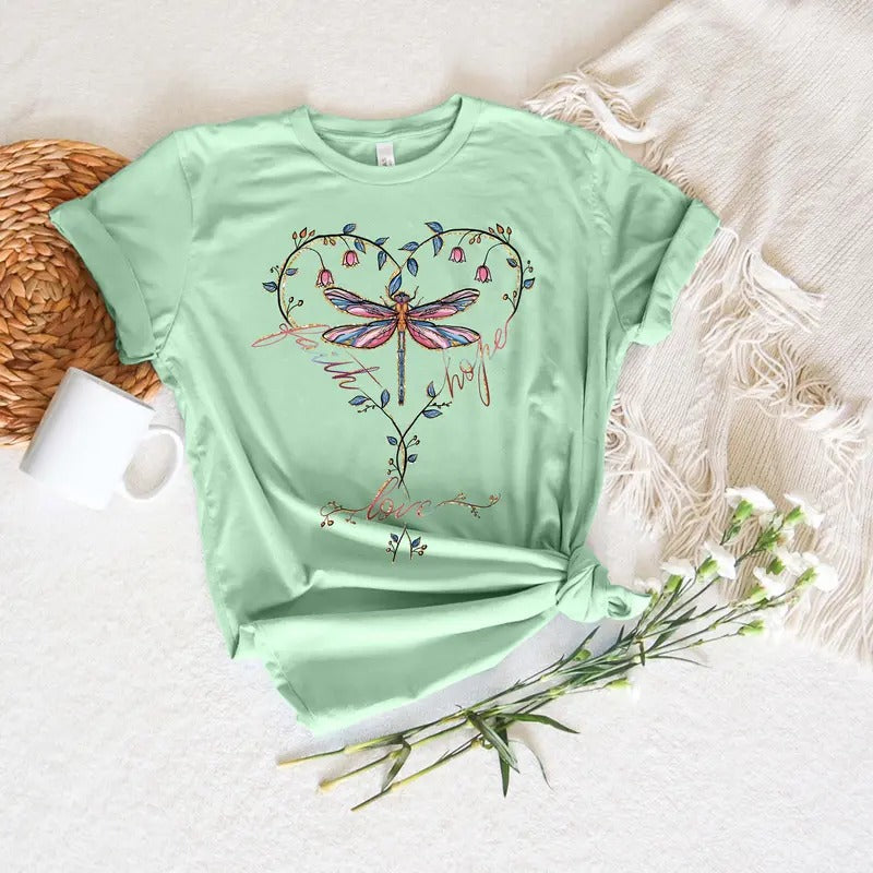 Faith Hope Love Shirt, Christian Shirt, Faith Shirt, Vertical Cross, Cross, Faith Cross, Religious Shirt, Church,...