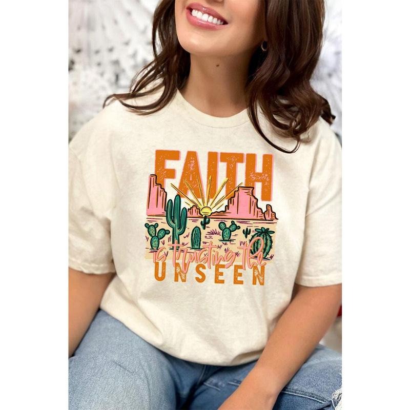 Faith Is Trusting The Unseen Combed Cotton T-Shirt Hoodie Sweatshirt | PrintMintTees.com