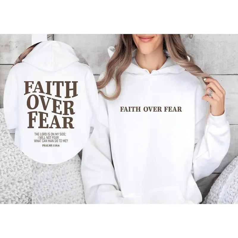Faith Over Fear Christian Sweatshirt-Hoodie,Christian Sweatshirt,Jesus Hoodie Shirt | PrintMintTees.com