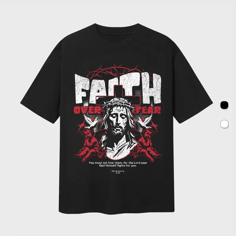 Faith Over Fear T-Shirt,Outdoors T-Shirt, Cotton Unisex T-Shirt Hoodie Sweatshirt | PrintMintTees.com
