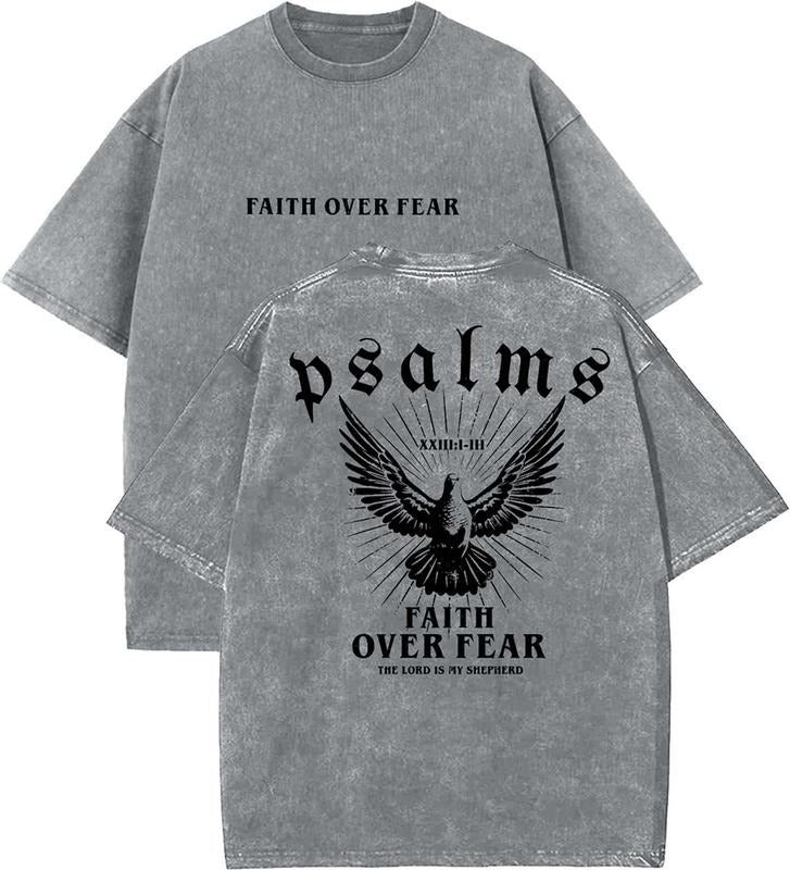 Faith Over Fear Washed Christian Vintage 90s Top Womenswear Cottonstyle{N002}2 T-Shirts, Hoodie, Sweatshirt