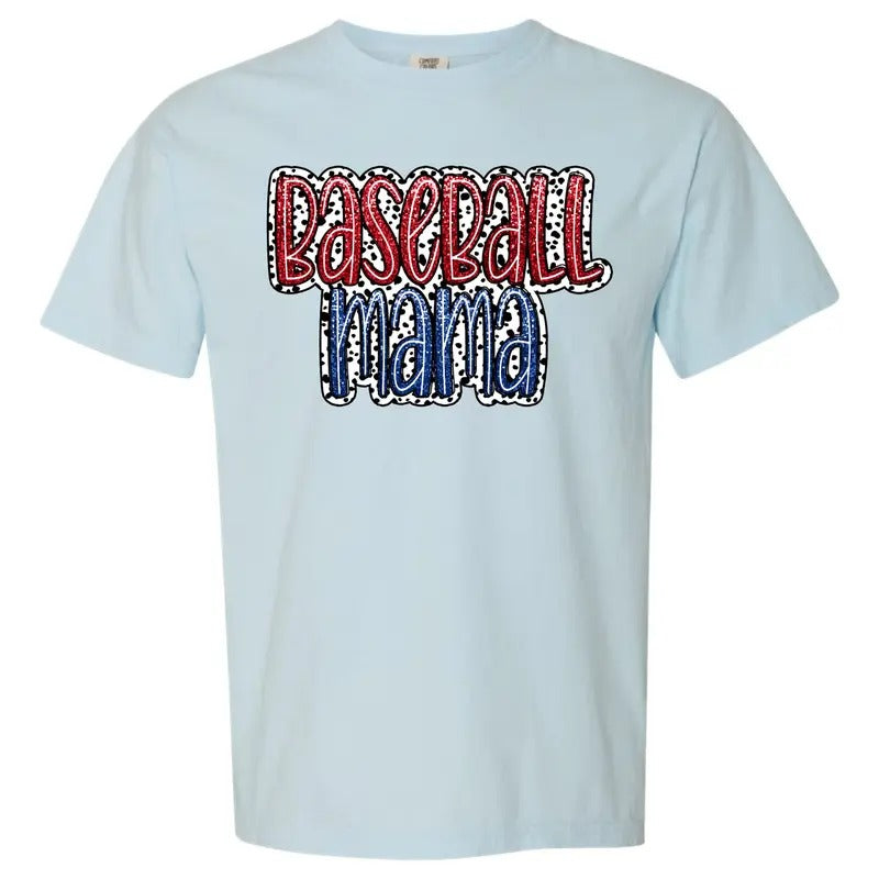 Fake Glitter Baseball Mama Comfort Colors T-Shirt 'NLB' Hoodie Sweatshirt | PrintMintTees.com