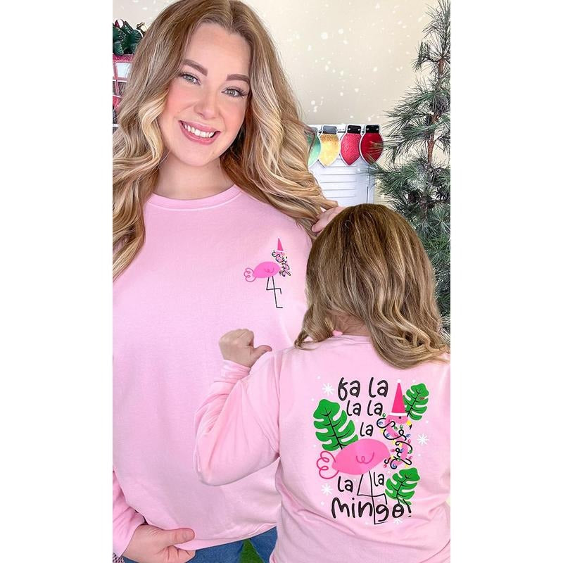 Falalalamingo Christmas Graphic Sweatshirt Shirt Hoodie | PrintMintTees.com