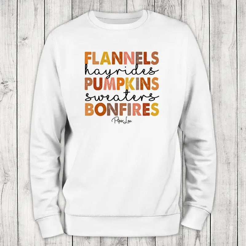 Fall | Flannels Hayrides Pumpkins Sweatshirt Classic Womenswear Shirt Hoodie | PrintMintTees.com