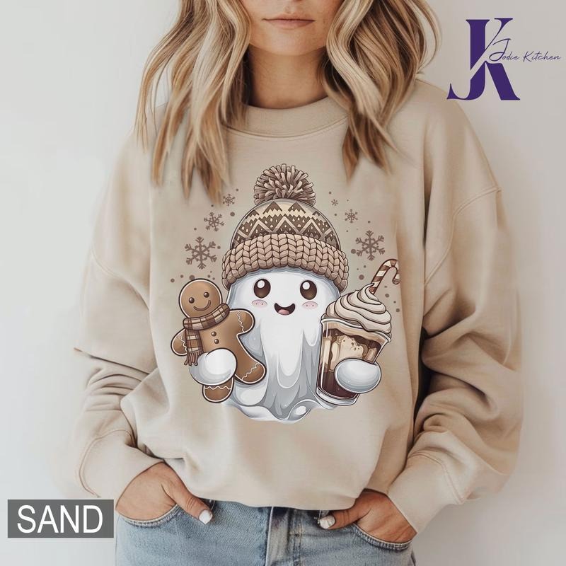 Fall Cozy Ghost Shirt, Cute Autumn Ghost Comfort Colors Shirt, Fall Winter Cozy Ghost Shirt, Ghost Christmas...