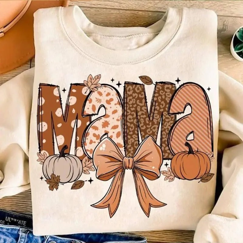 Fall Mama Shirt Fall Mama Coquette Pumpkin Fall Vibes Shirt Autumn Coquette Shirt Spooky Season, Halloween Shirt Hoodie...