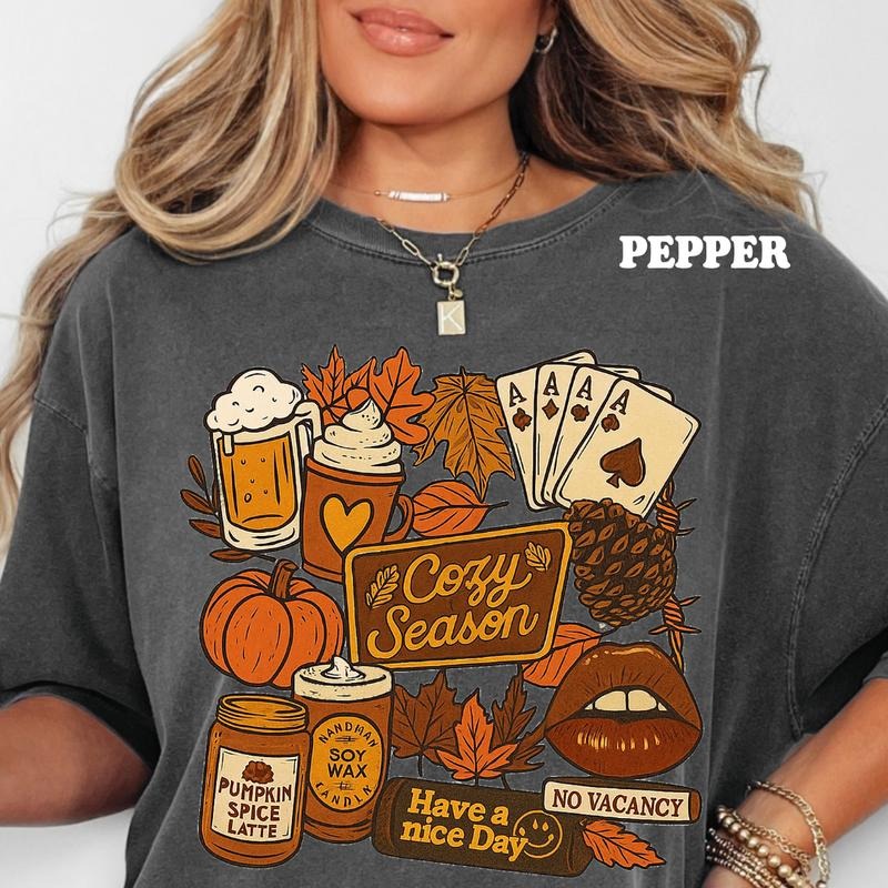 Fall Mood Board Shirt ~ Unisex Apparel Relaxed Fit Printed In The USA Clothing Womenswear Casual Comfort Cotton Top...