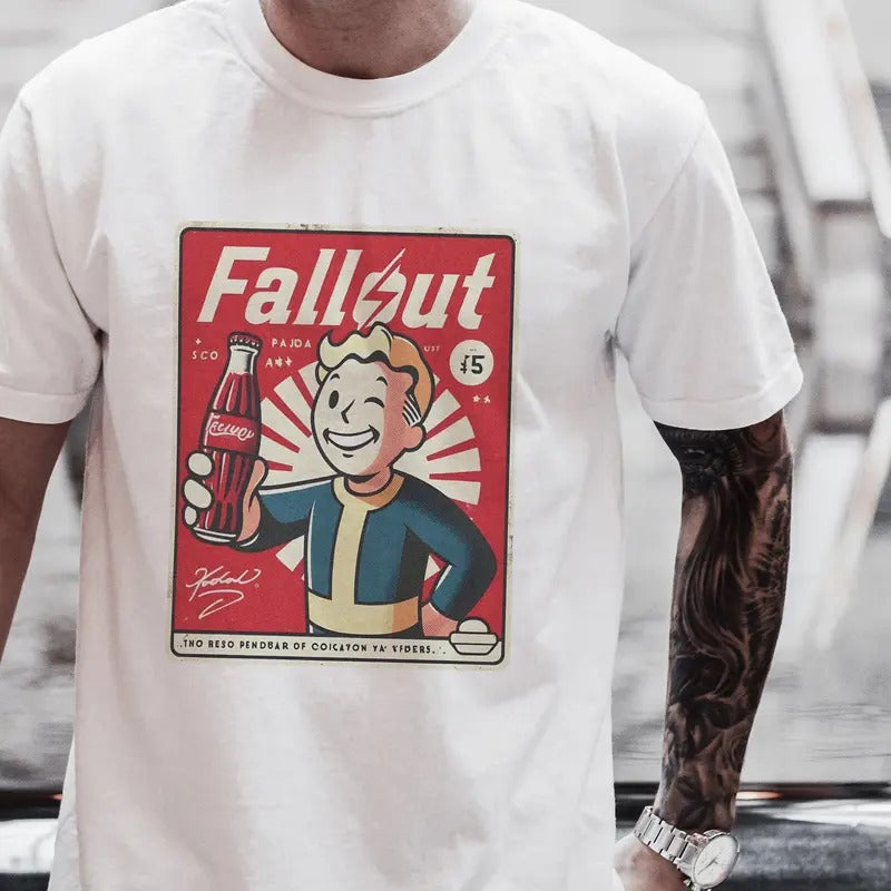 Fallout Pip Boy, Vault Boy, Retro Gamer Shirt, Retro Gaming Appeal, Gaming Streetwear, Perfect Gift for Fans, Unisex...