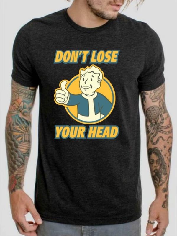 Fallout Pip Boy, Vault Boy, Tee Shirt, Fallout Boy, Don't Lose Your Head Retro Gamer Shirt Hoodie Sweatshirt