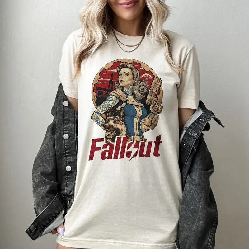 Fallout Vintage Tshirt, Mens Womens Unisex , Cotton, Gift For Fan Hoodie, Sweatshirt | PrintMintTees.com