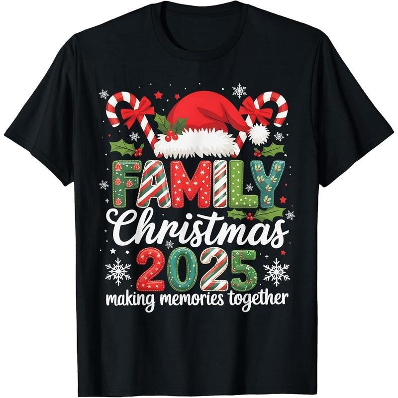 Family Christmas 2025 Matching Group Outfit Xmas Squad Santa T-Shirt Suitable for men and women Hoodie Sweatshirt