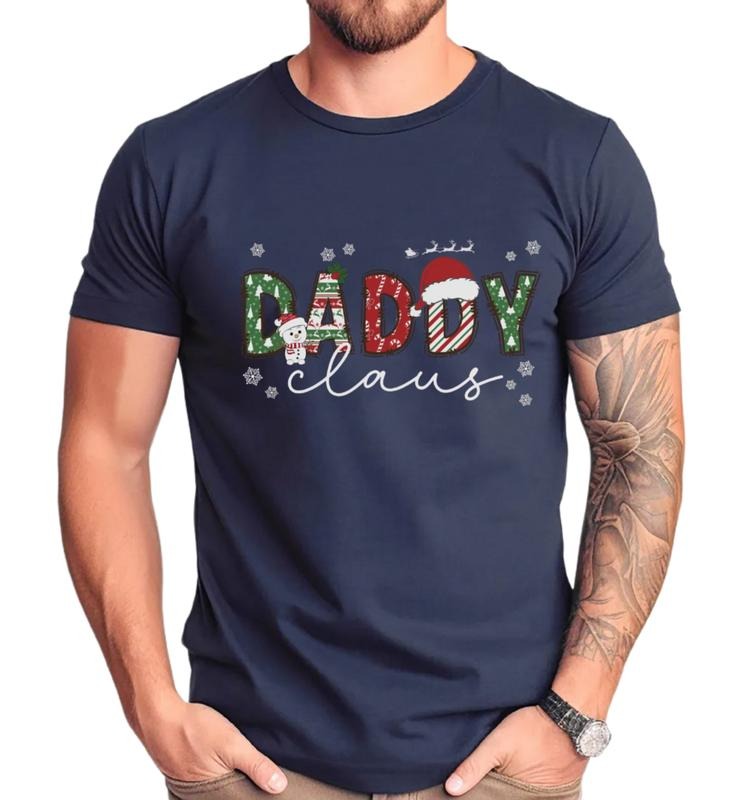 Family Christmas Shirt, Holiday Dad Tee, Unisex Short Sleeve Tee, Casual Clothing Hoodie Sweatshirt | PrintMintTees.com