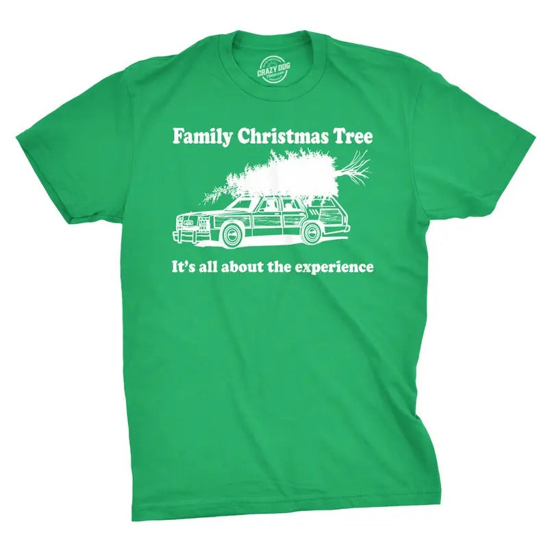 Family Christmas Tree T Shirt Funny Classic Holiday Moment Tee Mens Funny T Shirts Cool Tees Soft Stylish Casual Menswear...