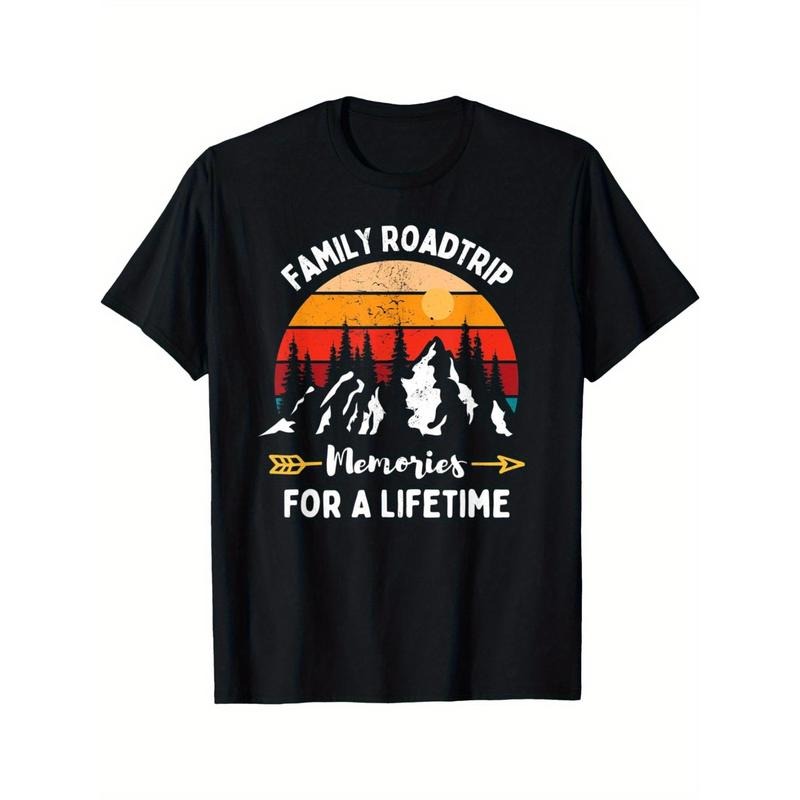 Family road trip vintage Sunset Mountain T-shirt Made in USA Hoodie Sweatshirt | PrintMintTees.com