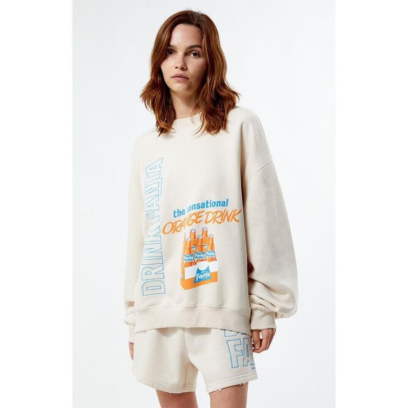 Fanta Women's x PacSun Crew Neck Sweatshirt T-Shirts, Hoodie | PrintMintTees.com