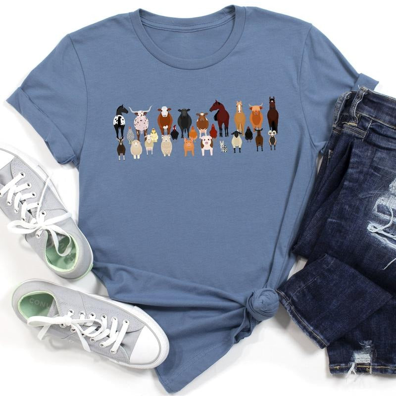 Farm Animal Lovers Super Soft Tees, Shirts, Illustration, Breeds Hoodie, Sweatshirt | PrintMintTees.com