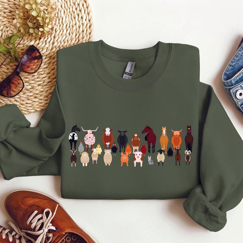 Farm Animals Lover Sweatshirt Shirt Hoodie | PrintMintTees.com