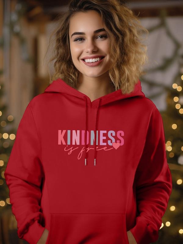 Fashion Casual Letter Print Hooded Sweatshirt with Pocket, Long Sleeve Fitted Pullover for Fall & Winter, Available in 7...