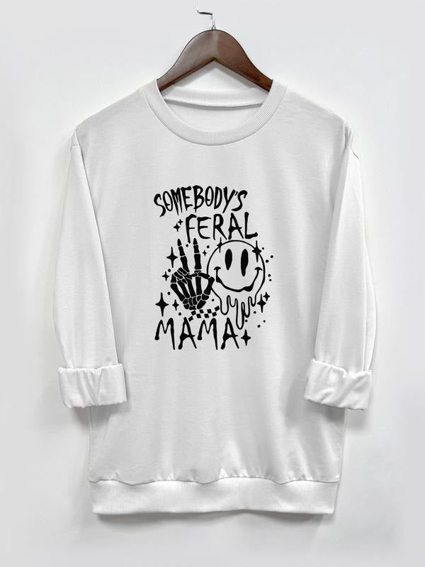 Fashion Casual Letter Print Long Sleeve Crew Neck Pullover Sweatshirt, Choose From 9 Colors for Fall & Winter, Stylish...