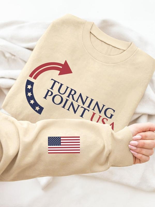 Fashion Casual Letter Print Long Sleeve Round Neck Pullover Sweatshirt, Perfect Warm Layering for Spring & Fall, 7 Colors...