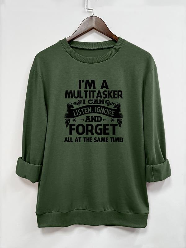 Fashion Casual Long Sleeve Round Neck Pullover Sweatshirt with Letter Print, Choose From 9 Colors for Fall & Winter,...