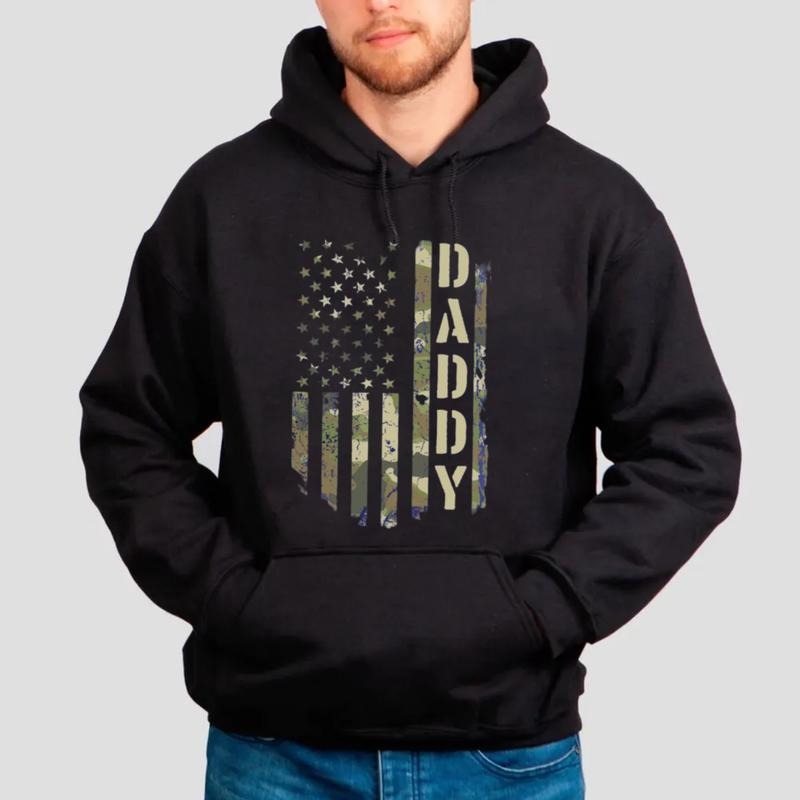 Father's Day American Flag Camouflage Daddy Sweatshirt, Dad Shirt, Fathers Day Gift From Kid, Father Hoodie, Unisex...