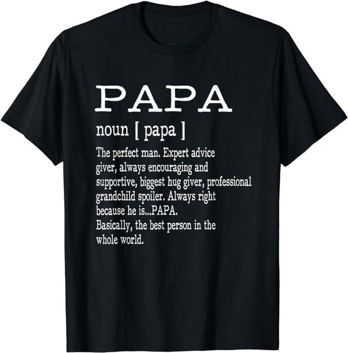 Dad Papa Definition Grandpa Menswear Top Underwear Shirt Hoodie Sweatshirt