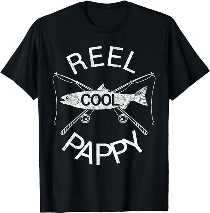 Father's Day T-Shirt, Gifts For Dad, Reel Cool Pappy Fish Grandpa Papa Dad Joke T-Shirt Menswear Top Underwear Hoodie...