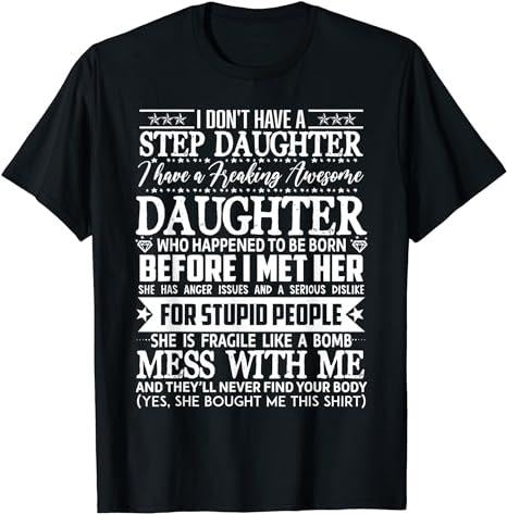 Stepdad Daughter Son Kid Wife Step Dad Menswear Casual Cotton Top Basic T-Shirts, Hoodie, Sweatshirt