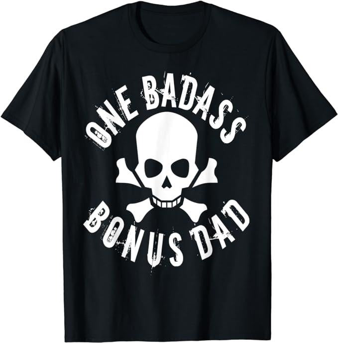Stepdad One Badass Bonus Step Dad Menswear Casual Cotton Shirt Hoodie Sweatshirt