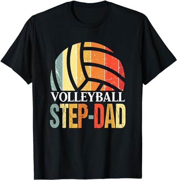 Stepdad Vintage Volleyball Step Dad Menswear Casual Cotton Top Basic T-Shirts, Hoodie, Sweatshirt
