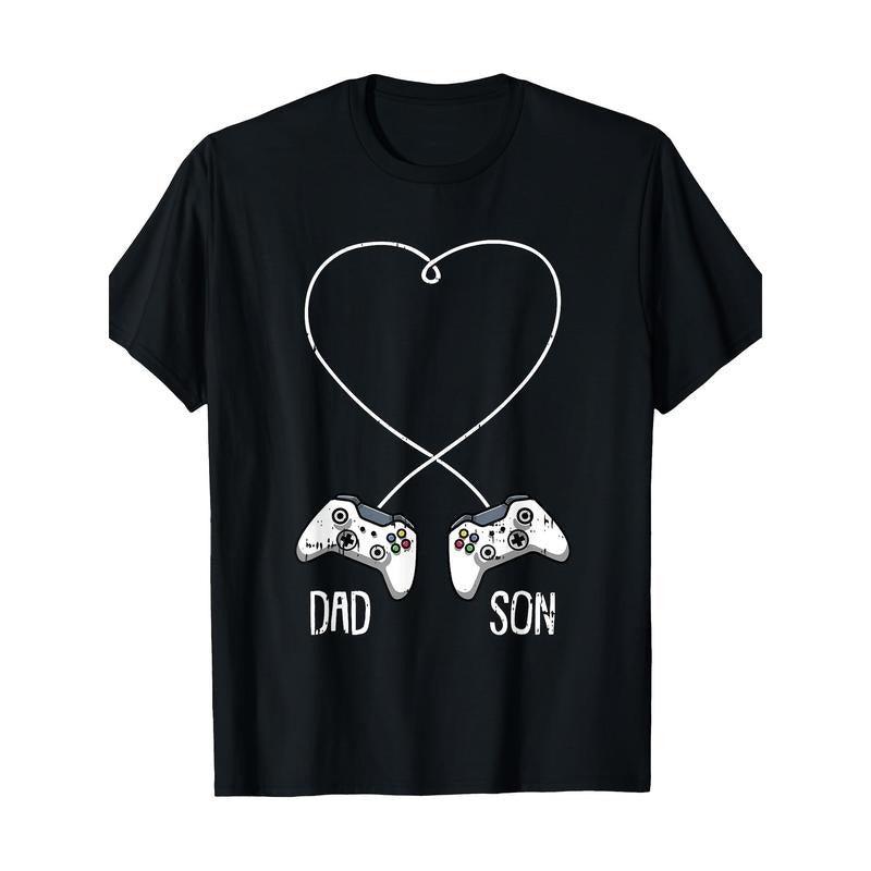 Father-son game Cool video game controller matches players 100% cotton T-shirt Made in USA Hoodie Sweatshirt