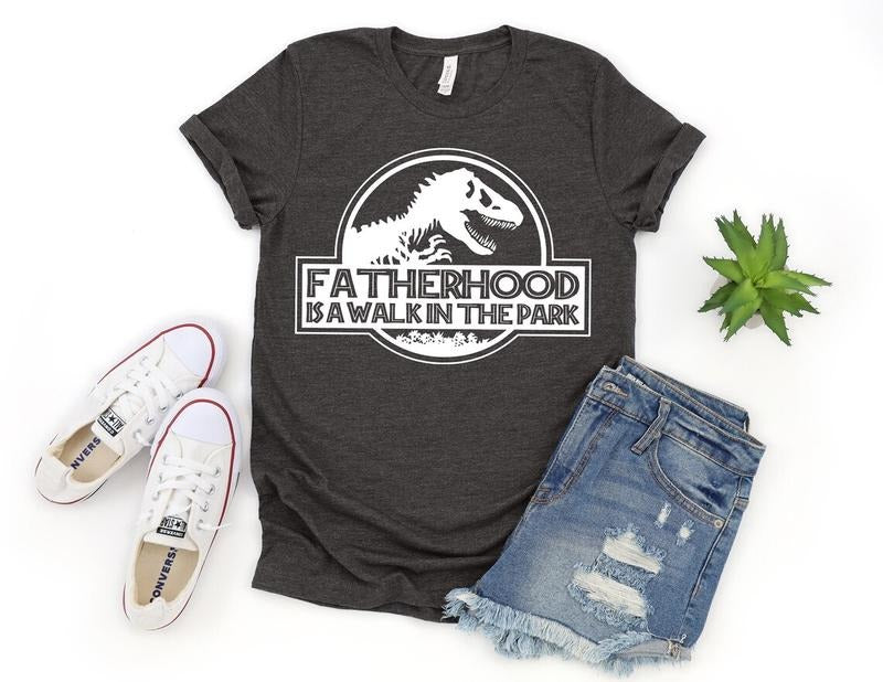 FatherHood is a Walk in the Park Shirt, Dad Shirt, Dad Life Shirt, Dad, Gift for Dad, Dinosaur Dad Shirt Hoodie Sweatshirt