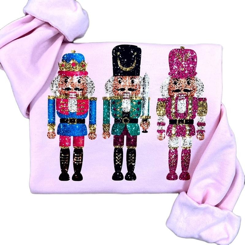 Faux Glitter Nutcracker Sweatshirt Shirt Hoodie | PrintMintTees.com
