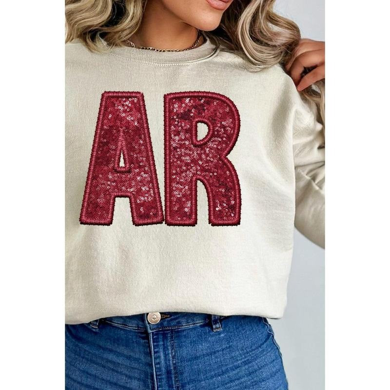 Faux Sequin AR Transfer Unisex NuBlend Crew Sweatshirt Shirt Hoodie | PrintMintTees.com