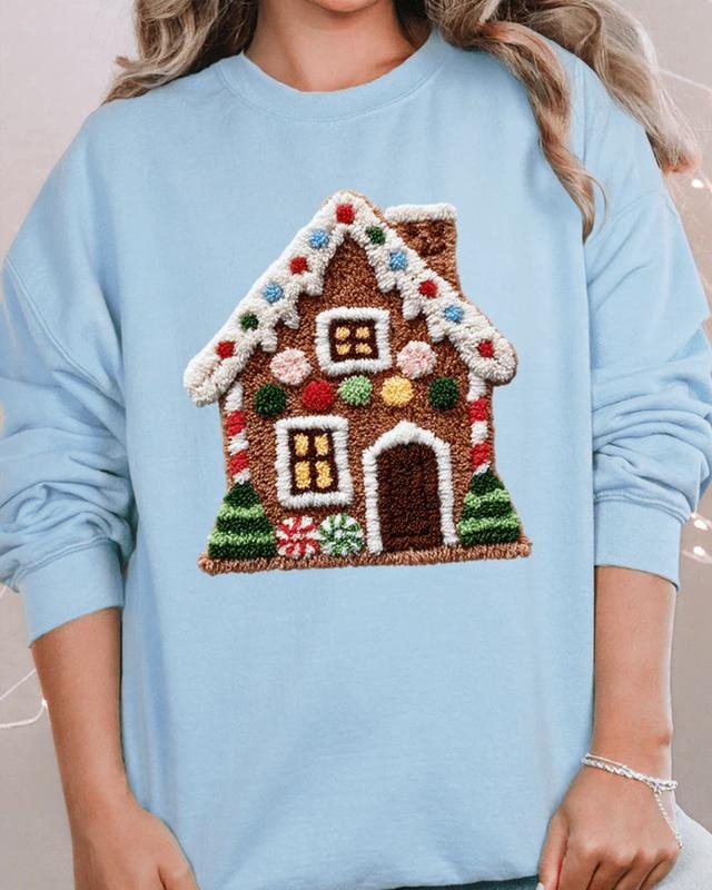 Faux Yarn Merry Manor Heavy Blend Crew Sweatshirt Fleece Womenswear Shirt Hoodie | PrintMintTees.com