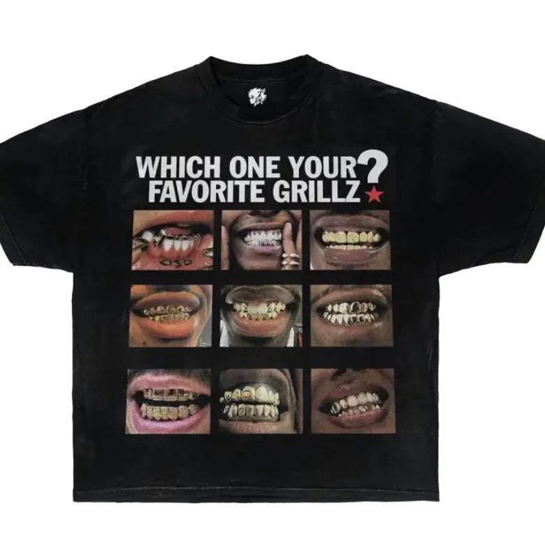 Favorite Grillz ? Dyed Boxy Black Shirt T-Shirts, Hoodie, Sweatshirt
