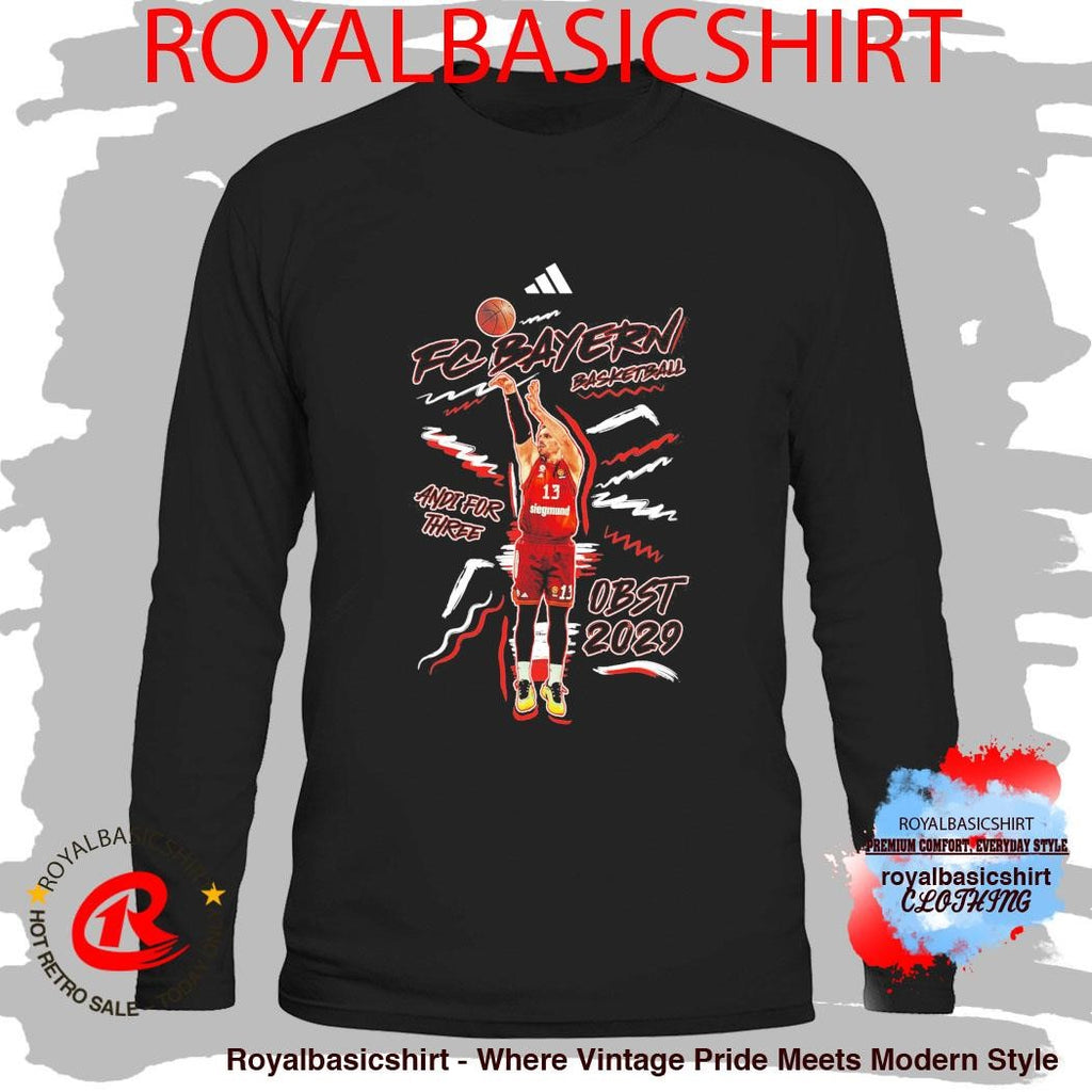 Fc Bayern Basketball And For Three Obst 2029 T-Shirt