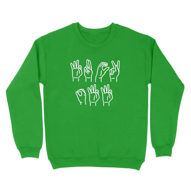 Fck Off Sign Launguage Crewneck Sweatshirt Shirt Hoodie | PrintMintTees.com