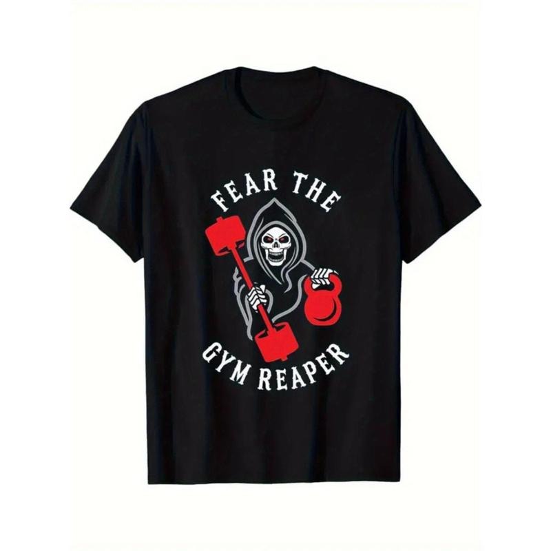 Fear of Fitness Death Halloween Fitness Classic T-Shirt Made in USA Hoodie Sweatshirt | PrintMintTees.com