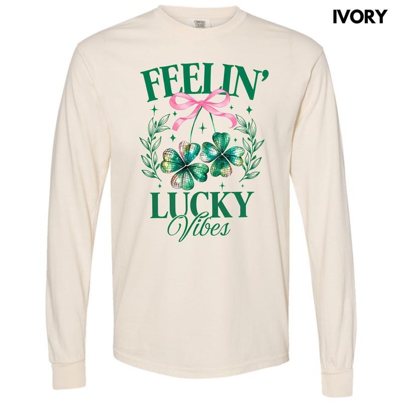 Feelin Lucky Long Sleeve Comfort Colors 'NLB' T-Shirts, Hoodie, Sweatshirt