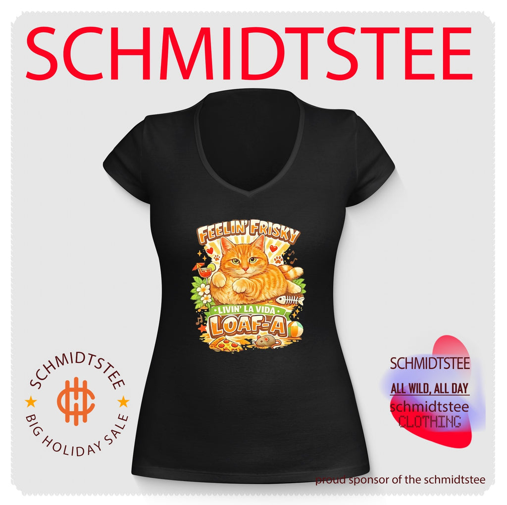 Feelin’ frisky livin’ la vida loaf-a graphic cute cat shirt