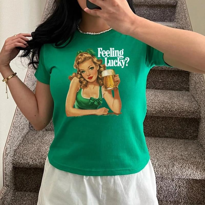 Feeling Lucky Baby Tee, St Patrick's Day Baby Tee, Irish Day Drinking Baby Tee, Paddys Day T-Shirt Hoodie Sweatshirt