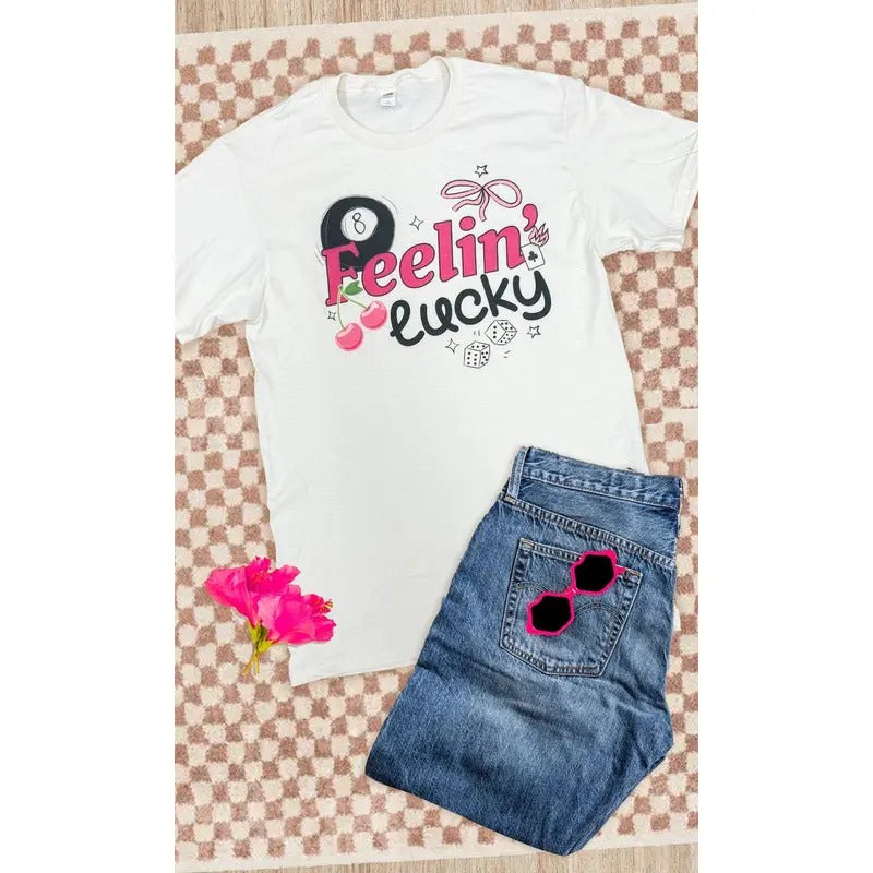 Feeling Lucky Graphic T-Shirt Hoodie Sweatshirt | PrintMintTees.com